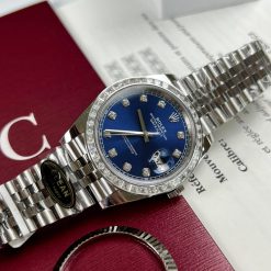 Rolex Rep 1:1 Datejust 41mm Viền Kim Cương Moissanite