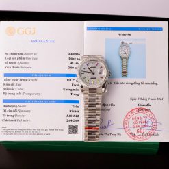 Rolex Rep 1:1 Chế Tác Day-Date 36mm Độ Viền Kim Cương Moissanite