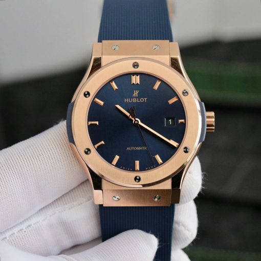Đồng Hồ Hublot 1:1 Classic King Gold Blue 511.OX.7180.LR 42mm