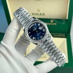 Đồng Hồ Rolex 1:1 Day-Date Mặt Xanh Cọc số La Mã