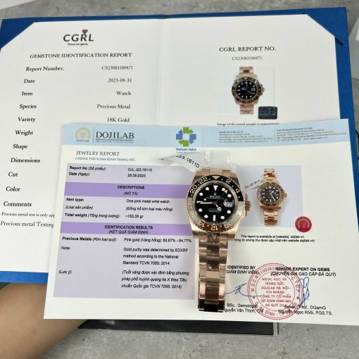 Rolex 1:1 GMT Master II M126715CHNR-0001 Bọc Vàng - Ảnh 2