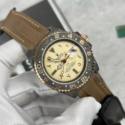 Rolex GMT-Master II Replica Vỏ Full Carbon Dây Vải Canvas